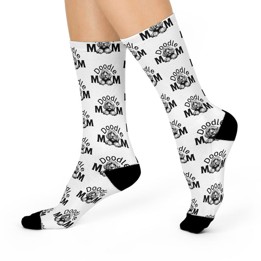 Doodle Mom Cushioned Crew Socks — Cute Dog Mom Gift