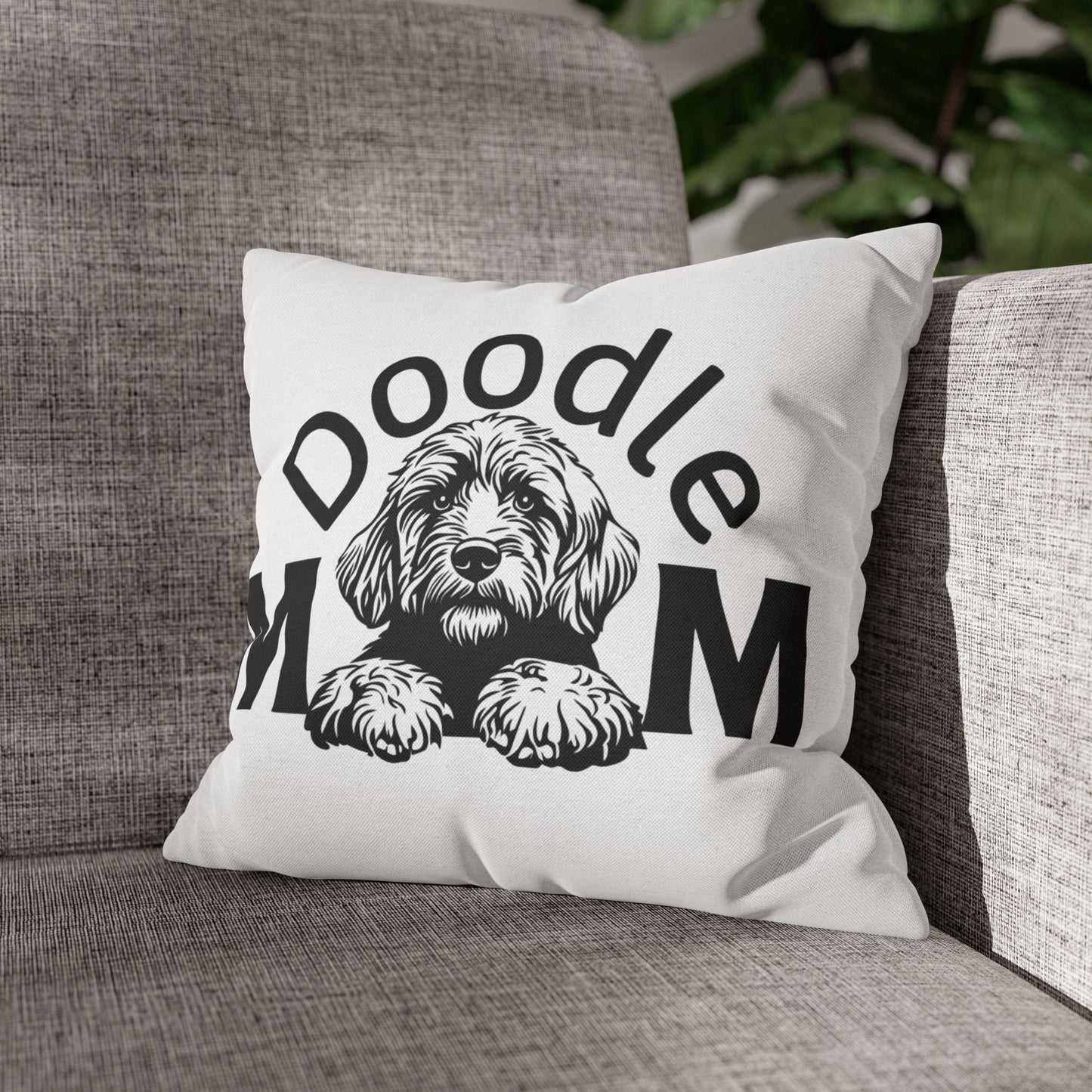Doodle Mom Pillowcase — Cute Goldendoodle Dog Mom Decorative Throw Pillow