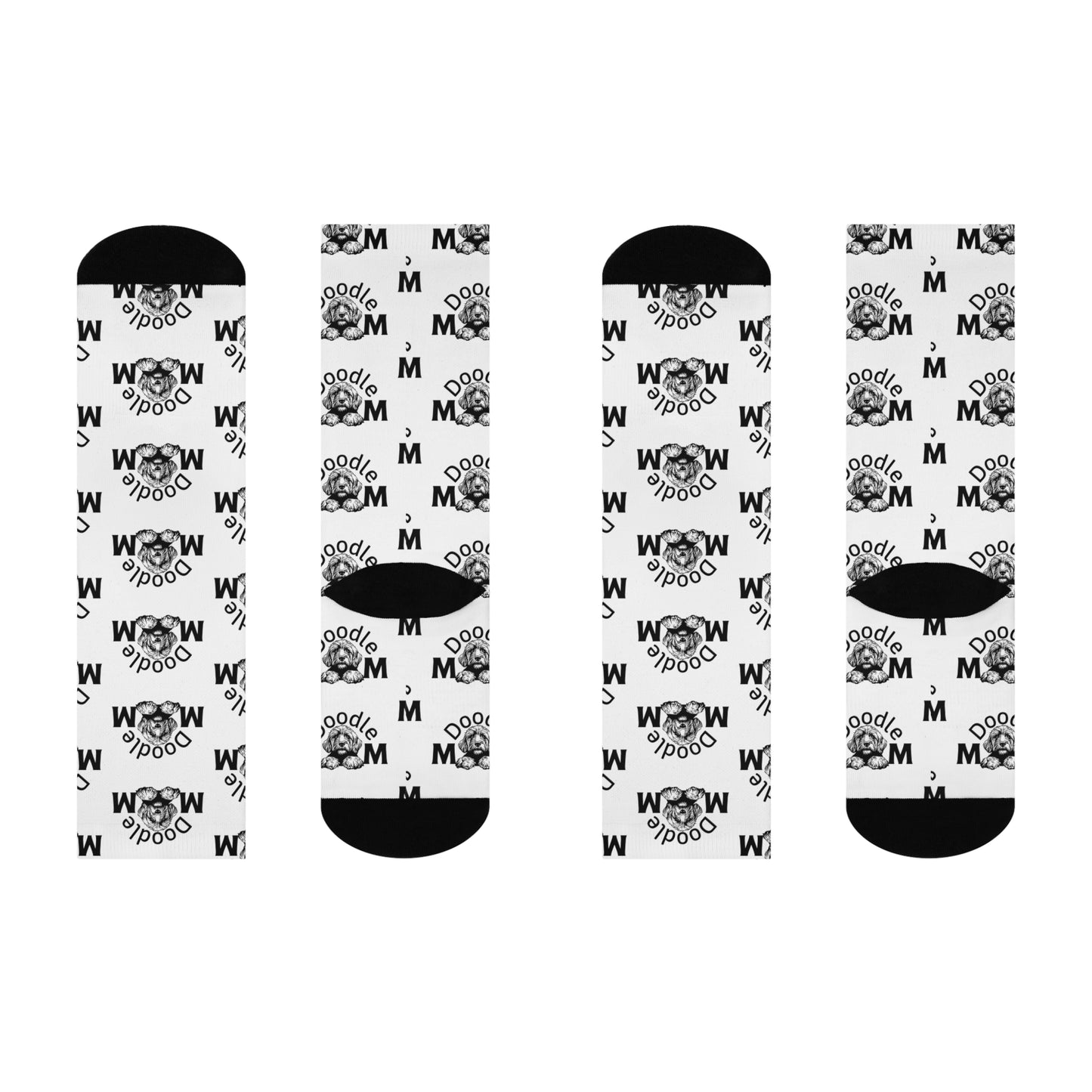 Doodle Mom Cushioned Crew Socks — Cute Dog Mom Gift