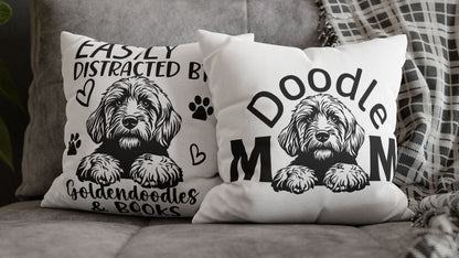 Doodle Mom Pillowcase — Cute Goldendoodle Dog Mom Decorative Throw Pillow